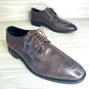 Allen Edmonds "CROSBY STREET" Men's Leather Split-Toe Blucher 9.5D Carbon EUC!